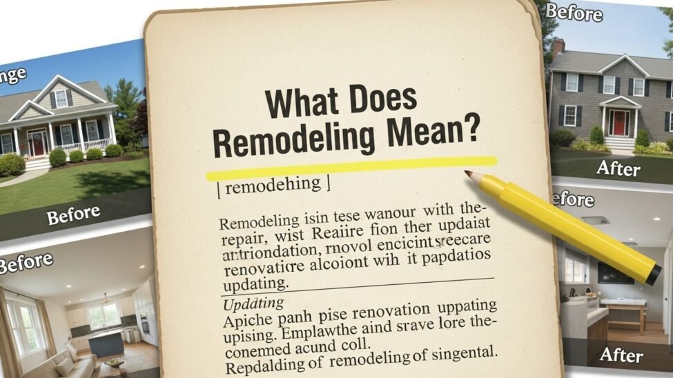 What Does Remodeling Mean?